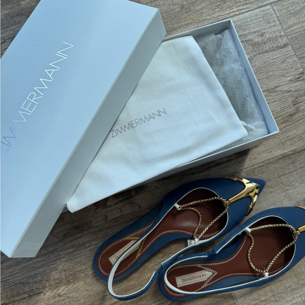Zimmermann Blue and Gold Women's Sandals